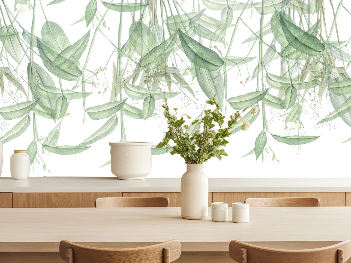 Wallpaper dripping foliage