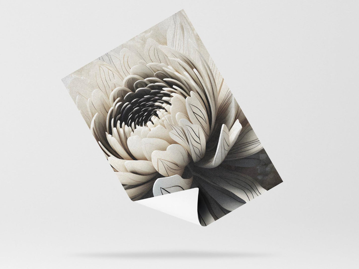 Wallpaper 3D Floral line detail