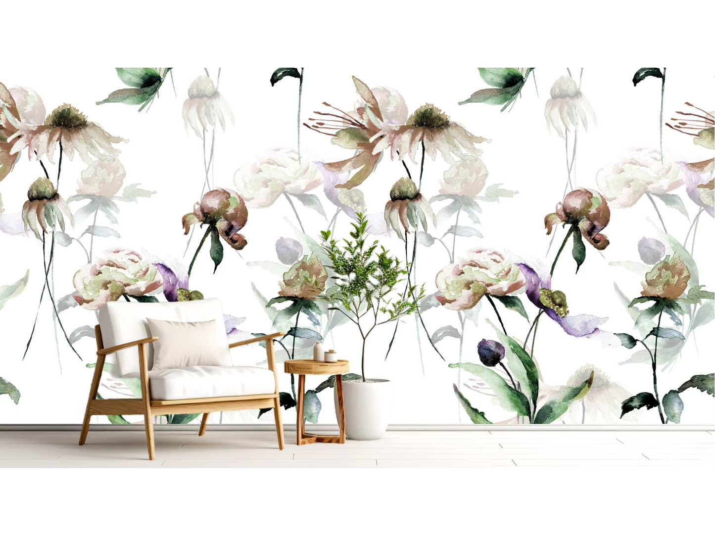 Wallpaper Daisy Foliage