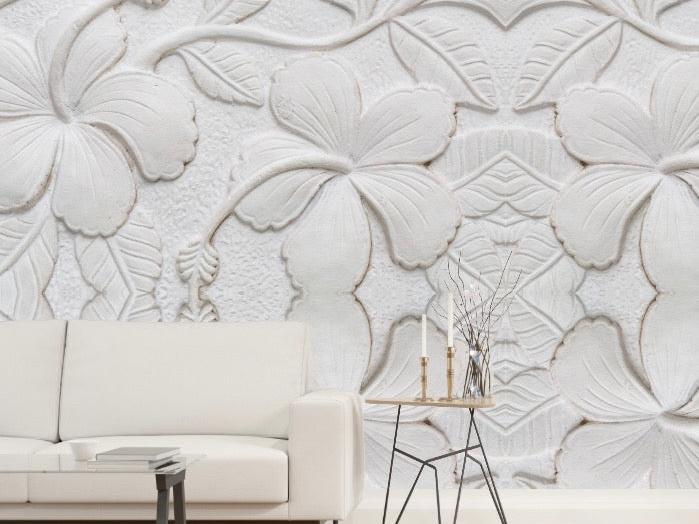 Wallpaper vanilla stone floral