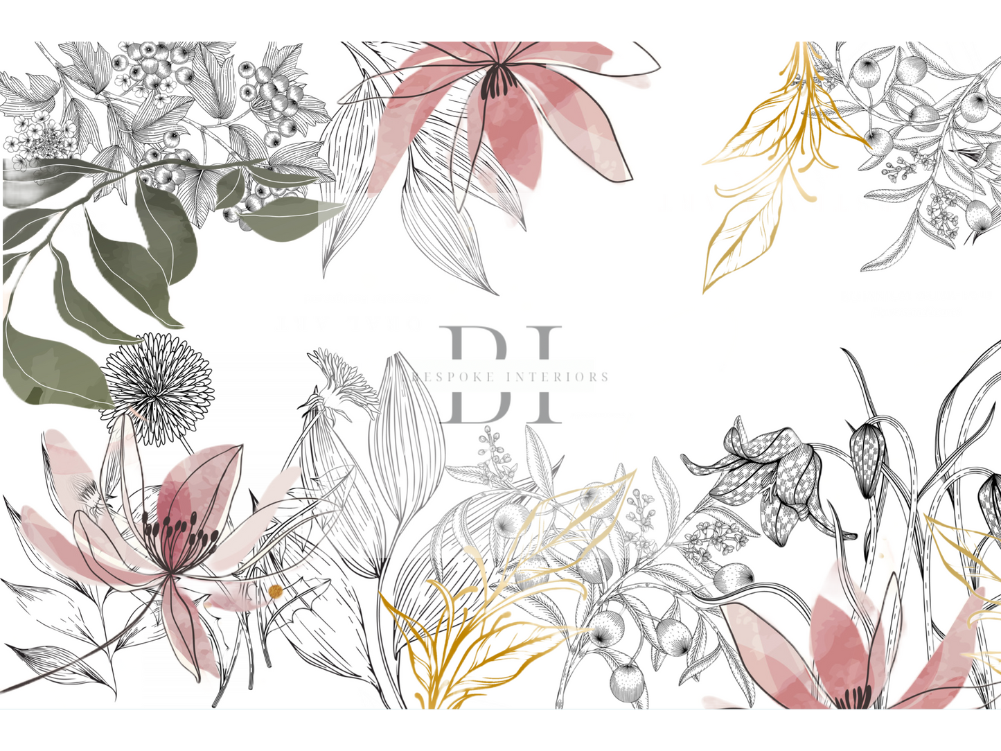 Wallpaper a medley of foliage