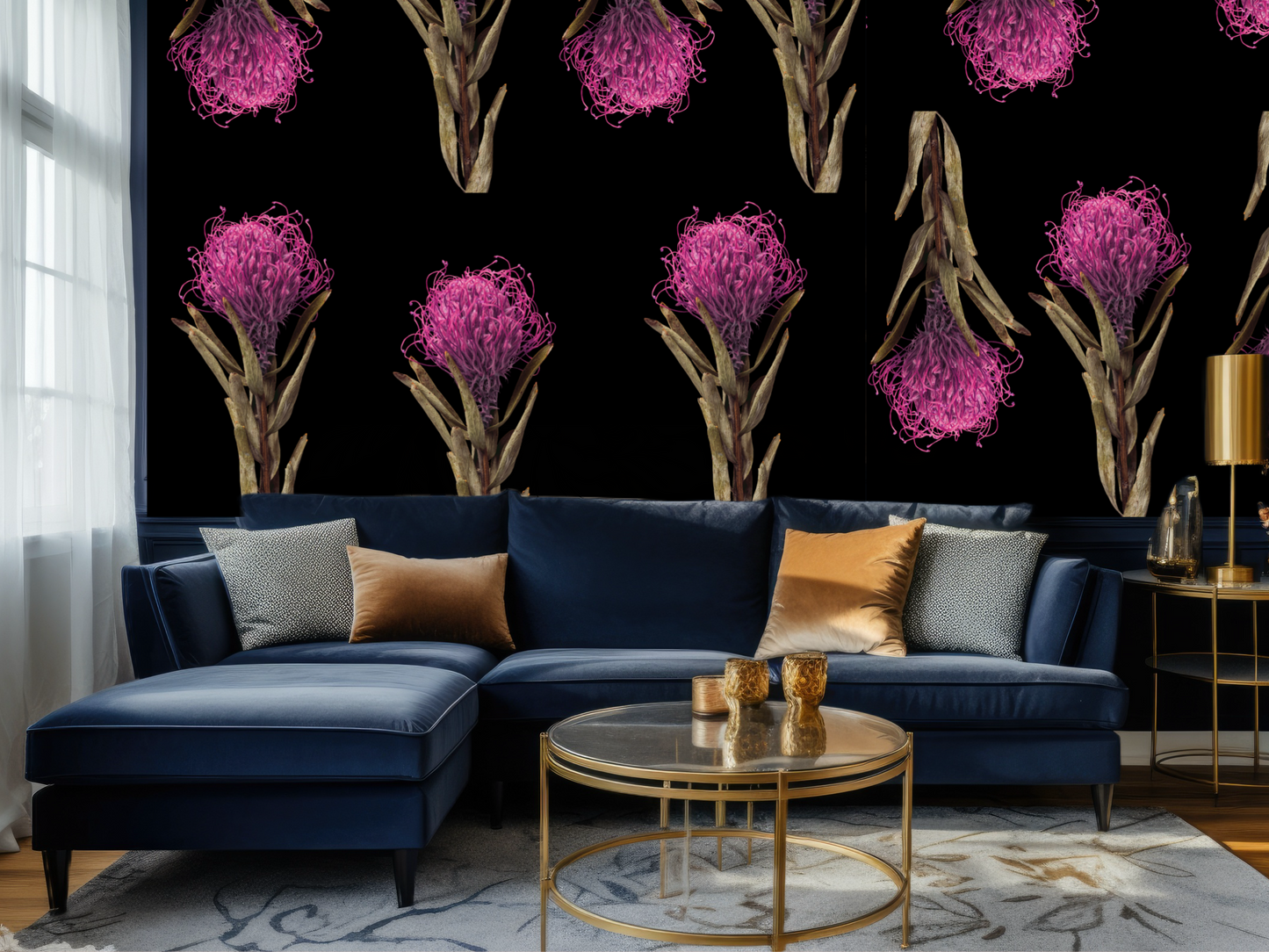 Wallpaper Purple Pin Cushions