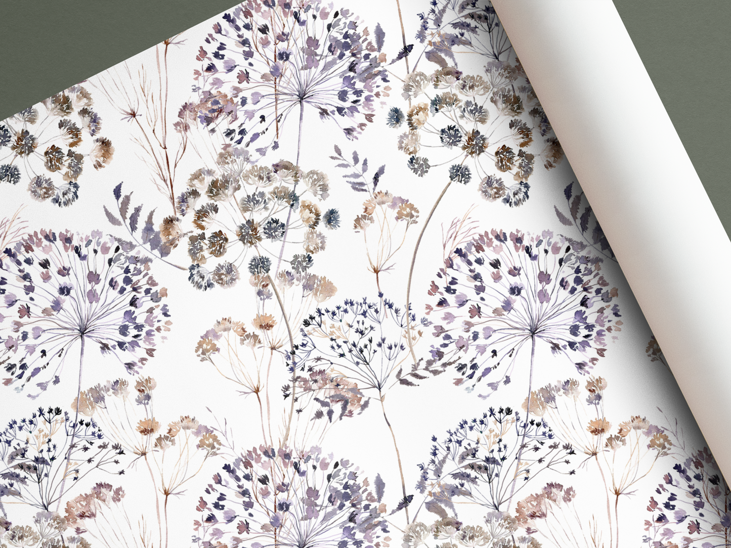 Panelled Wallpaper detailed dandilion