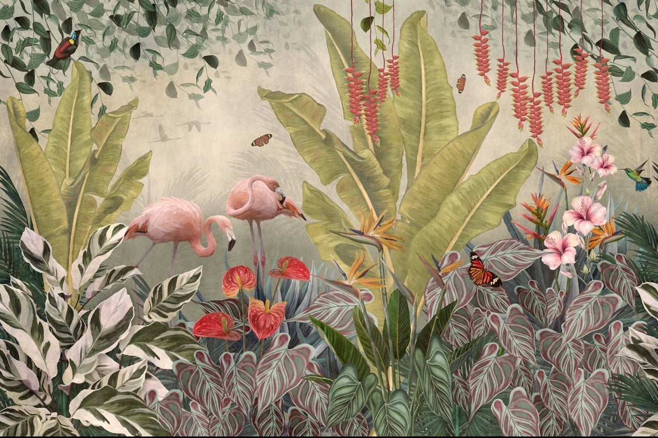 Wallpaper Flamingo Skies