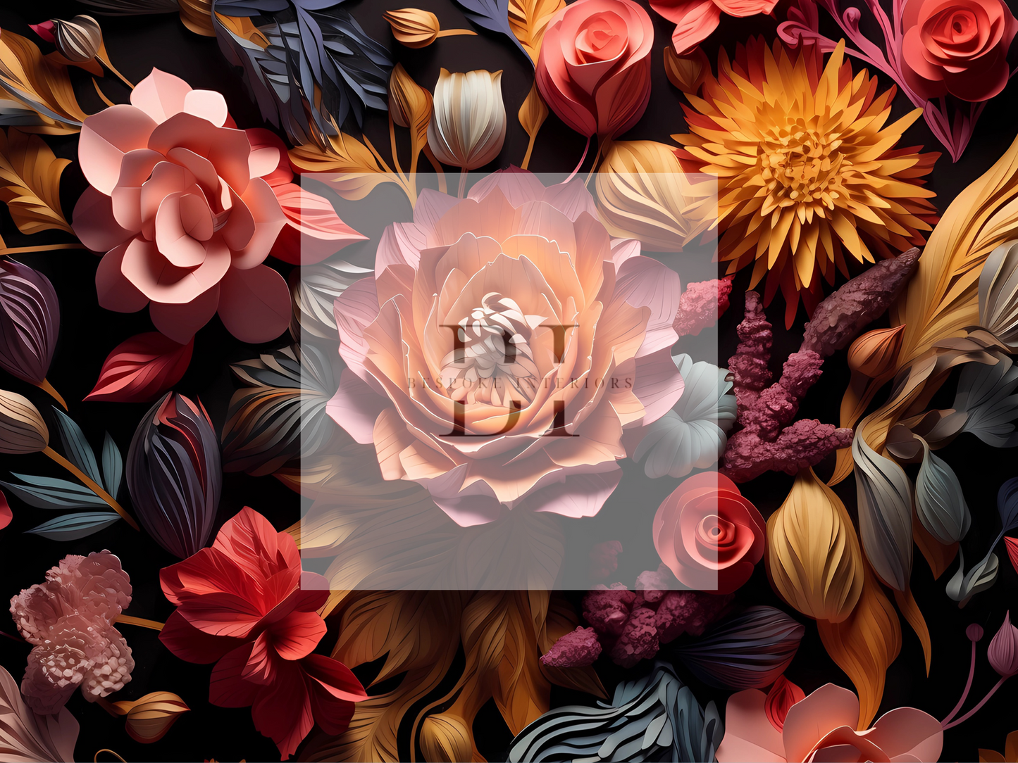 Wallpaper Paper Floral Autumn