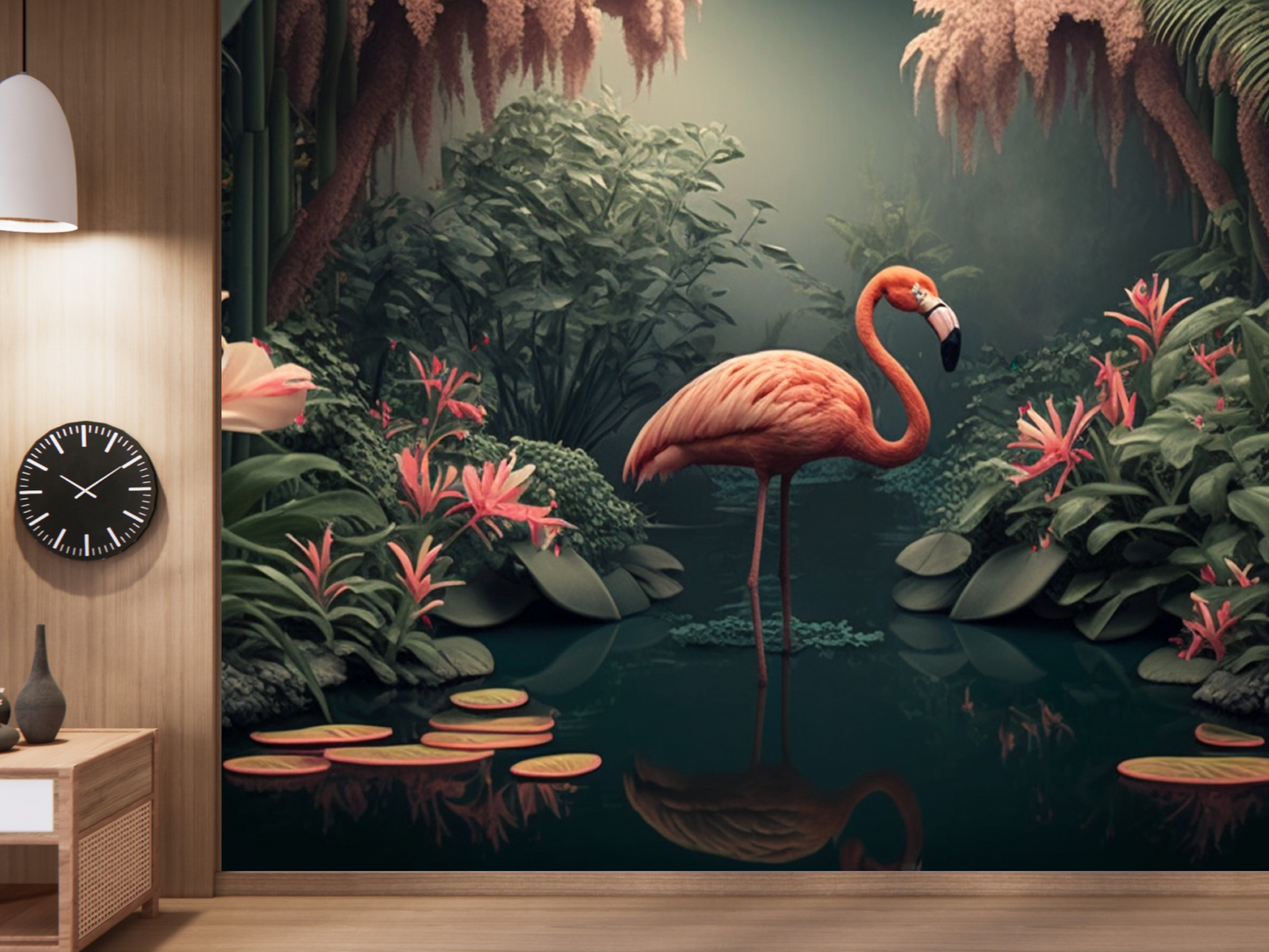 Wallpaper Flamingo Heaven