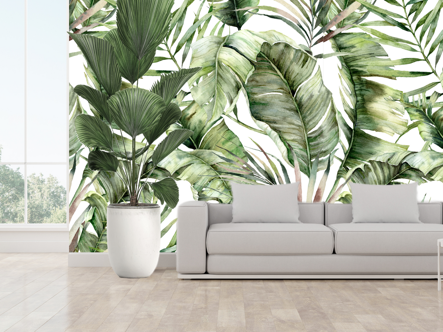 Wallpaper palm leaf