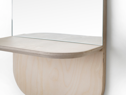 Birch Shelf Mirror Vertical