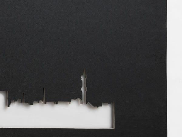 Wall Art Johannesburg Skyline Black