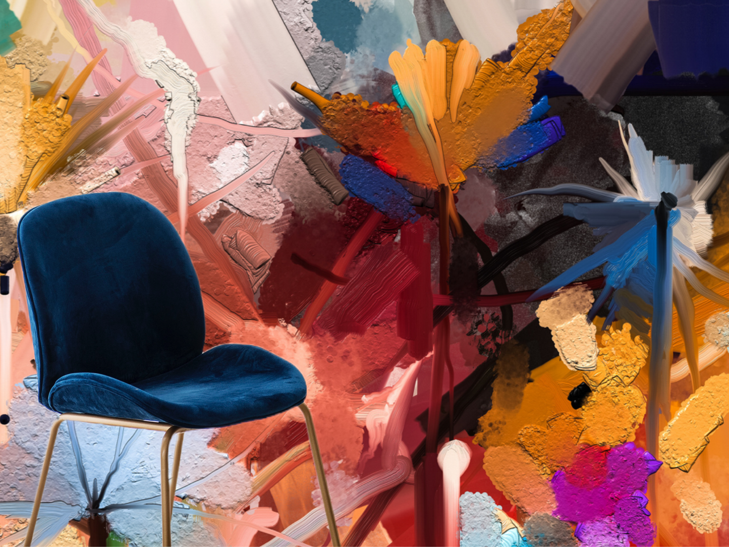 Wallpaper Bright Impasto