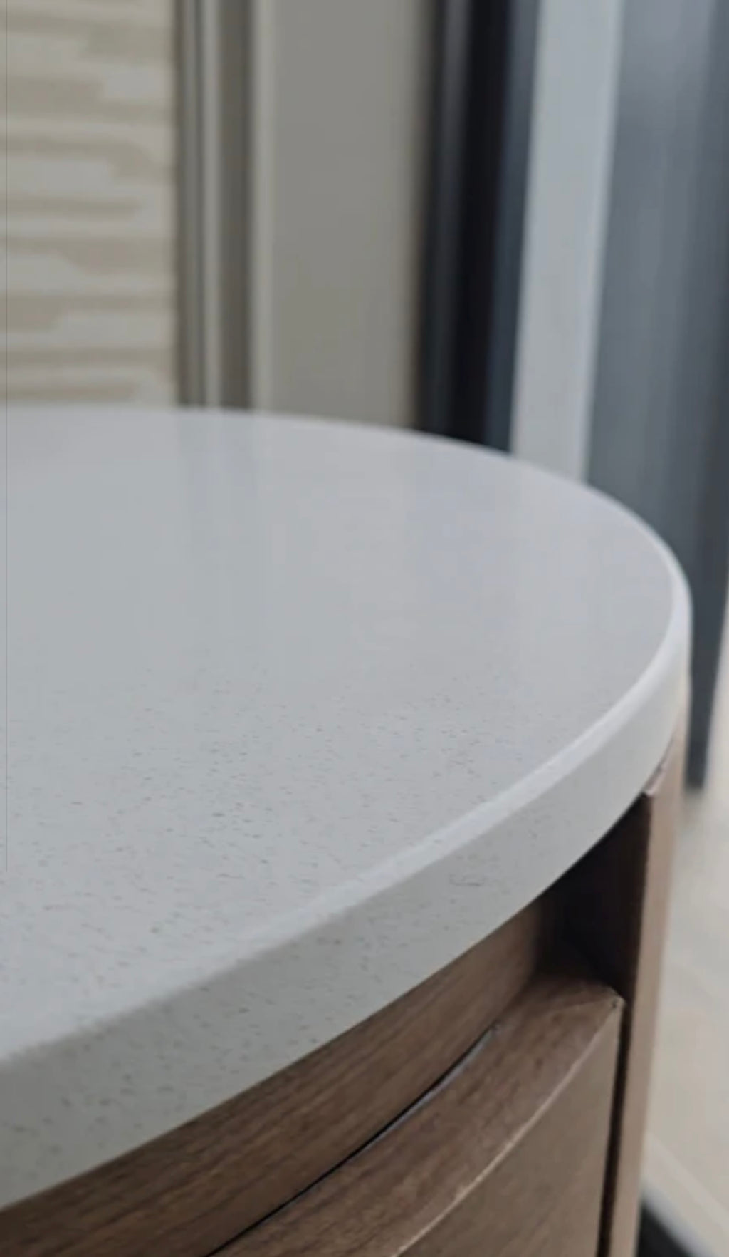 Luna Marble-Top Bedside Table