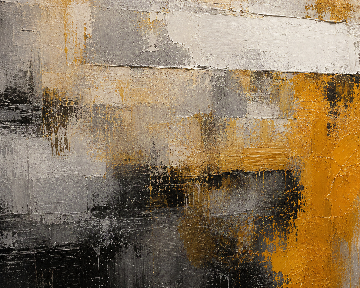 Wall Art Ochre Divide in Amber Noir