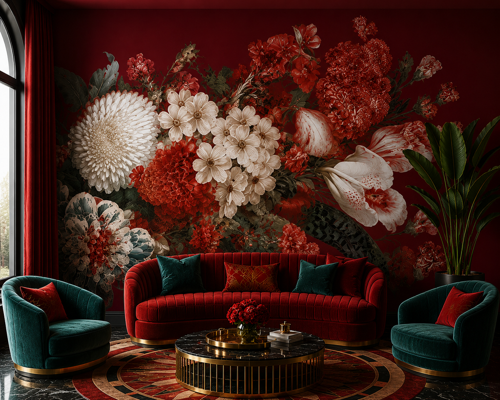 Wallpaper Scarlet Reverie in Ruby Red
