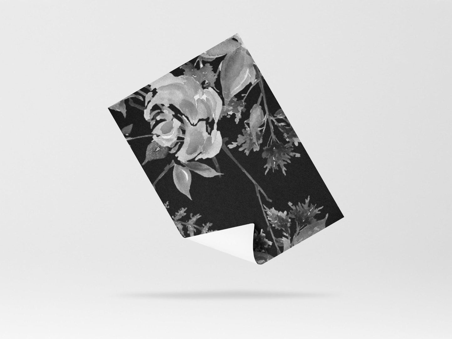 Wallpaper Black Floral