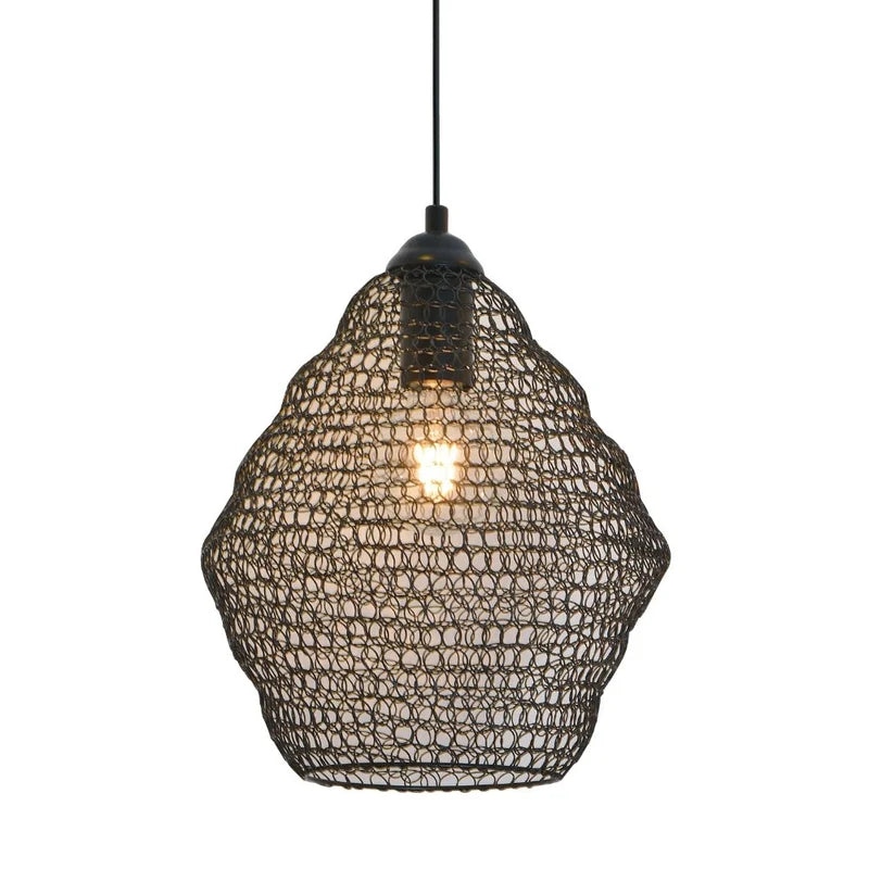 Aureate Weave Mesh Pendant