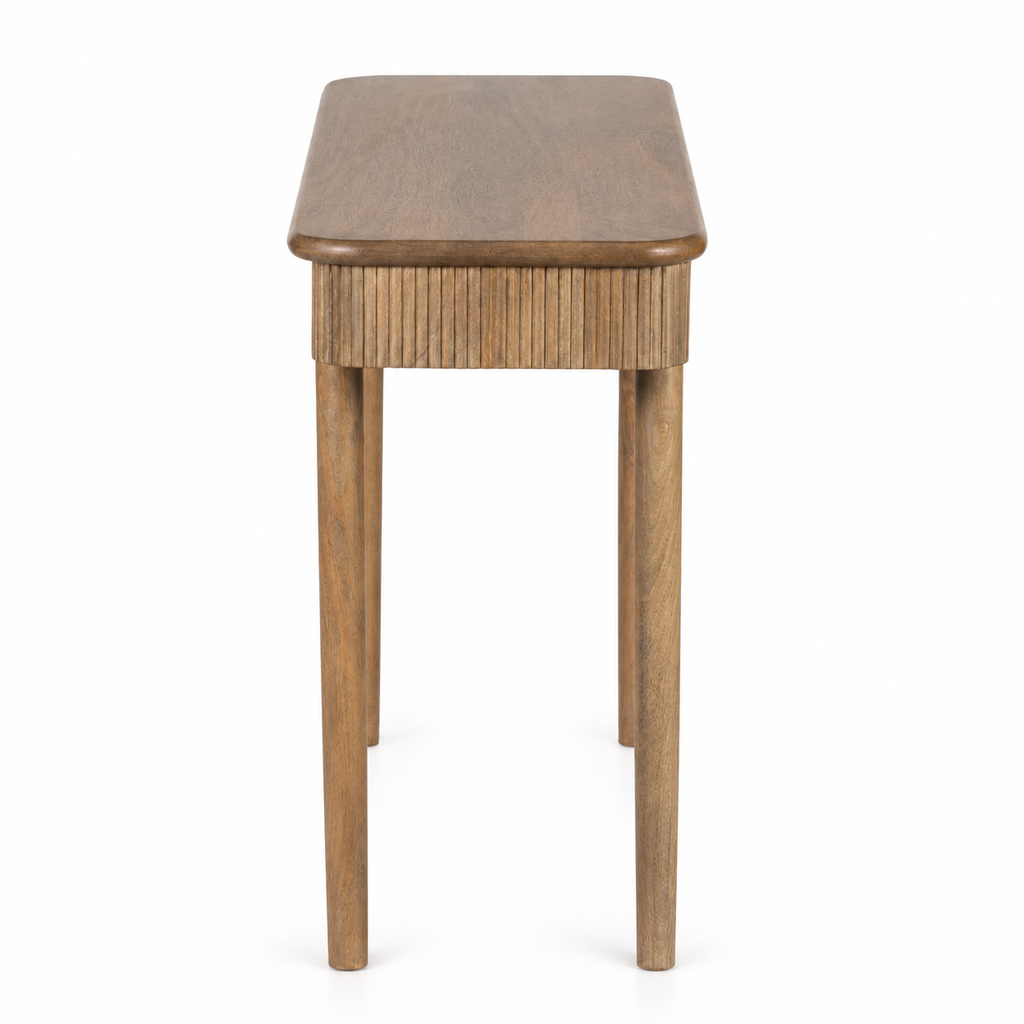 The Virelle Fluted Console in Aged Truffle