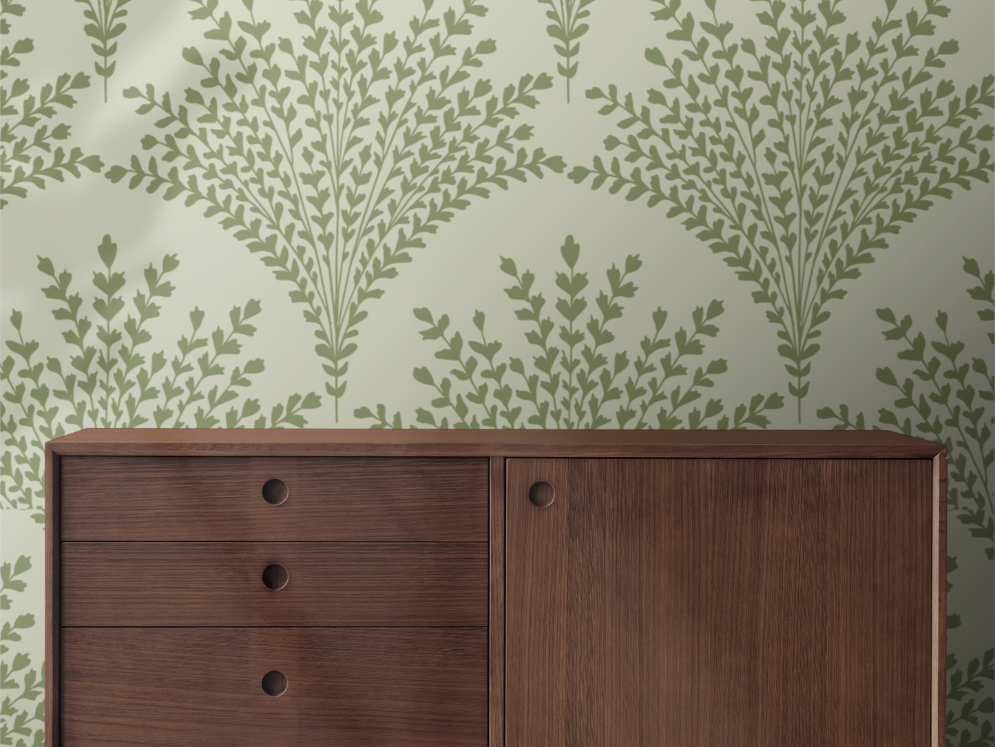 Panelled Wallpaper Minty Fern