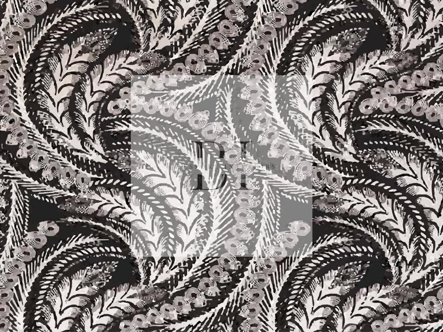 Wallpaper Geometric Feather Detail