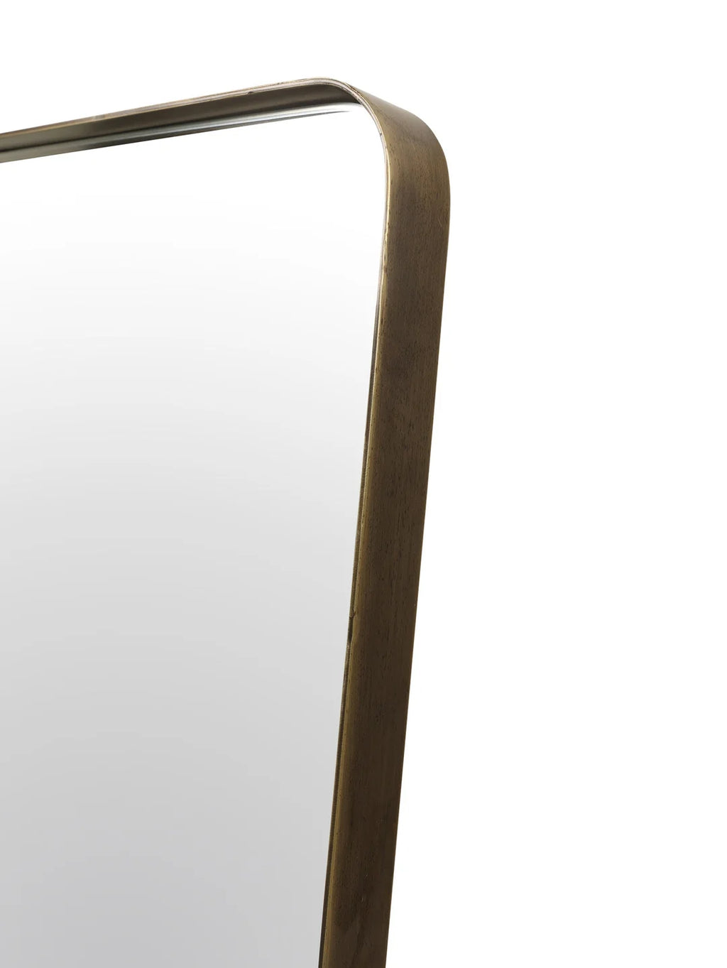 Varese Floor Mirror in Antique Brass