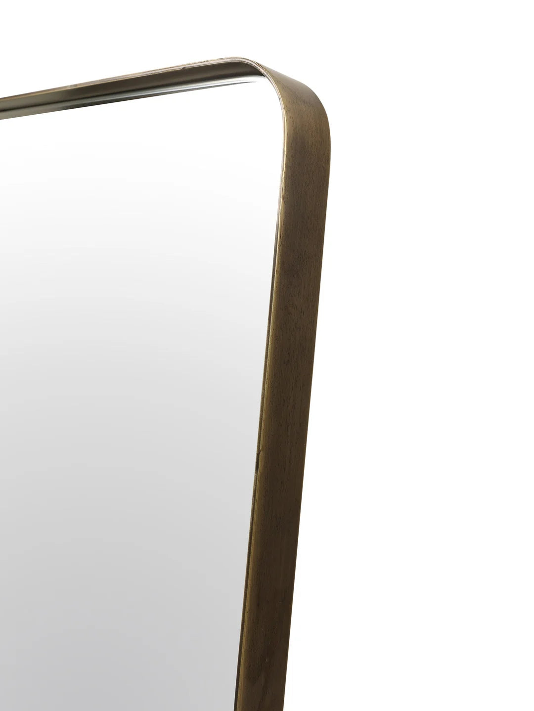 Varese Floor Mirror in Antique Brass