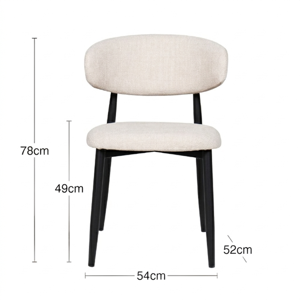 Lucien Dining Chair - Cream