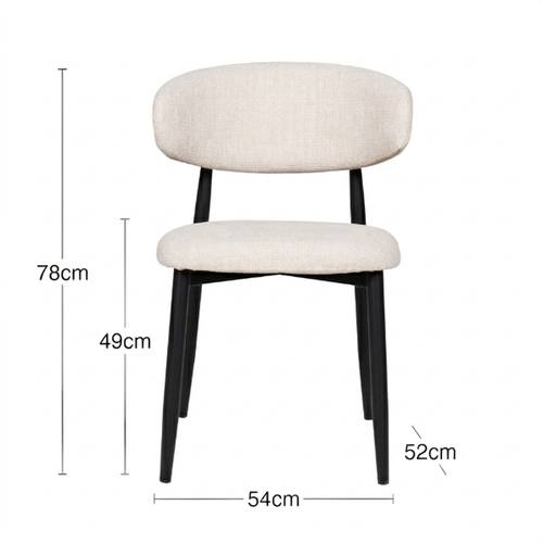 Lucien Dining Chair - Cream