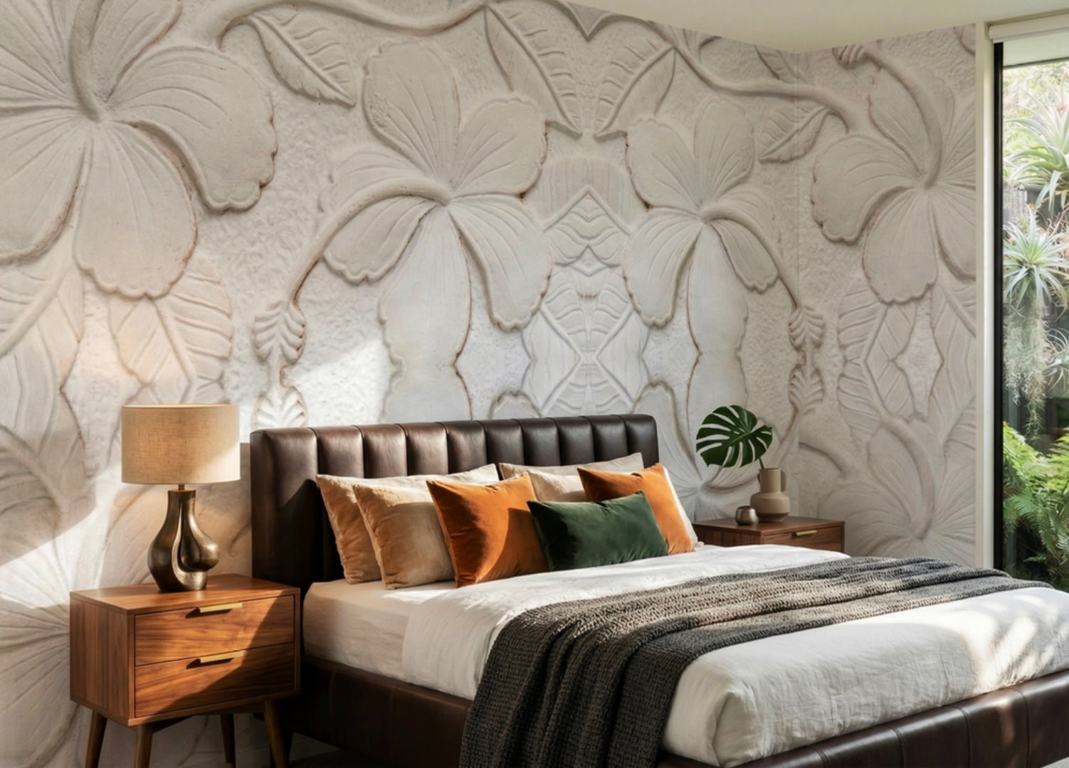 Wallpaper vanilla stone floral