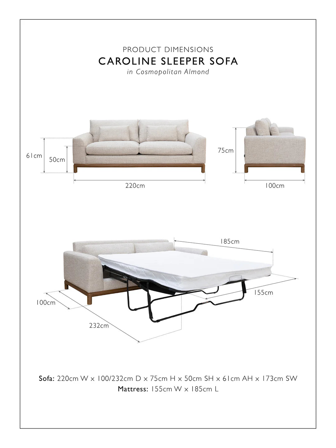 Caroline Sofa 4-Seater