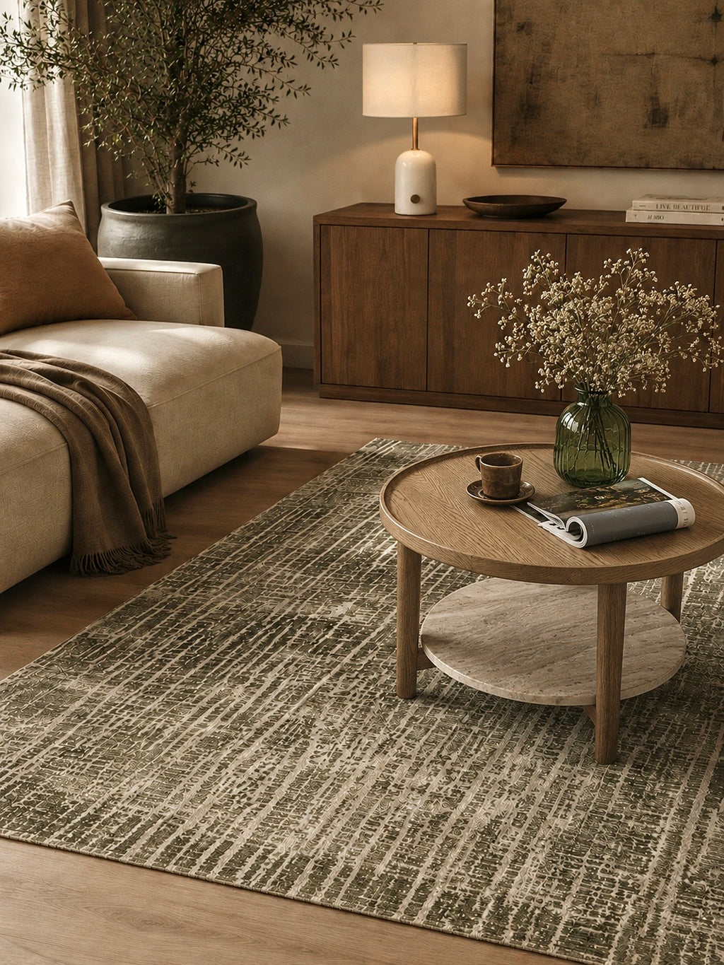 Aria Rug in Evergreen