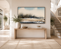 Wall Art Azure Stillness - Slate Blue & Oyster