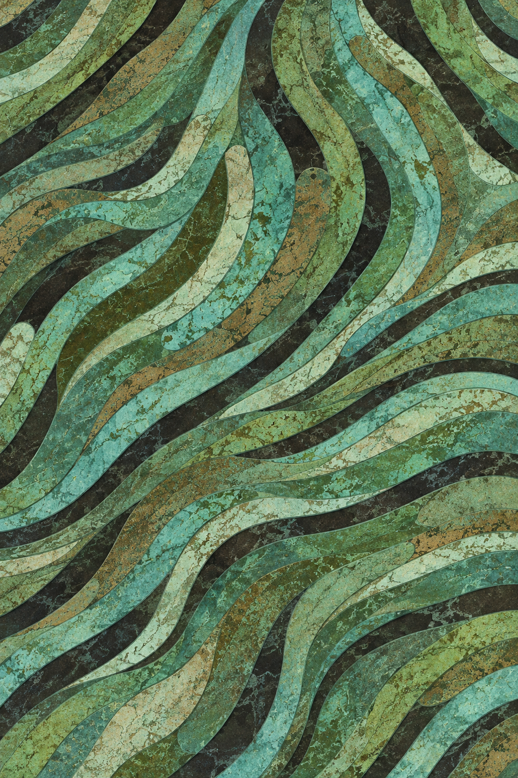 Wallpaper Tidal Patina in Silt & Sage