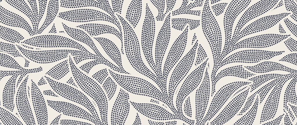 Wallpaper Mara in Inkwell & Porcelain