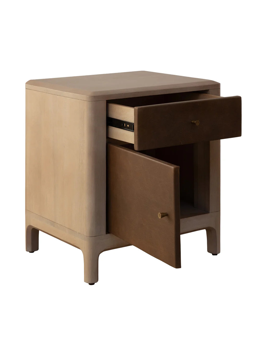 Memphis Oak Nightstand in Mocha