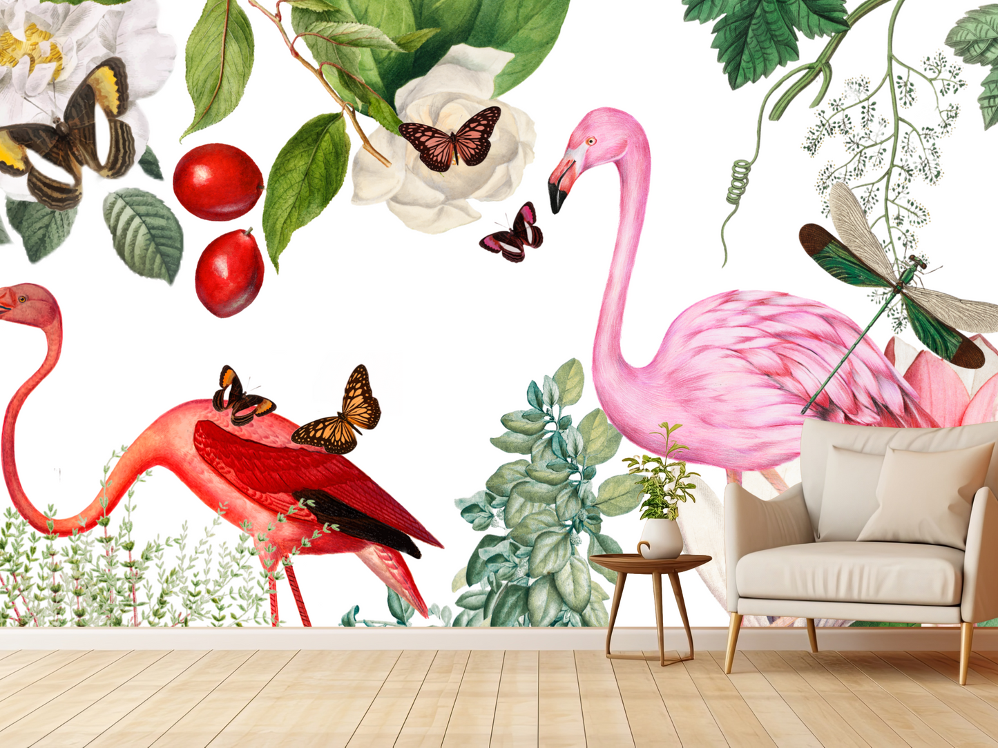 Wallpaper Flamingo Paradise-Sky