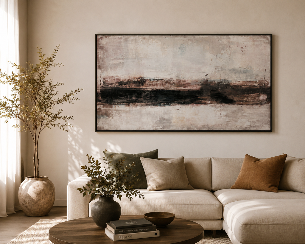 Wall Art Shadow-line in Mocha Noir