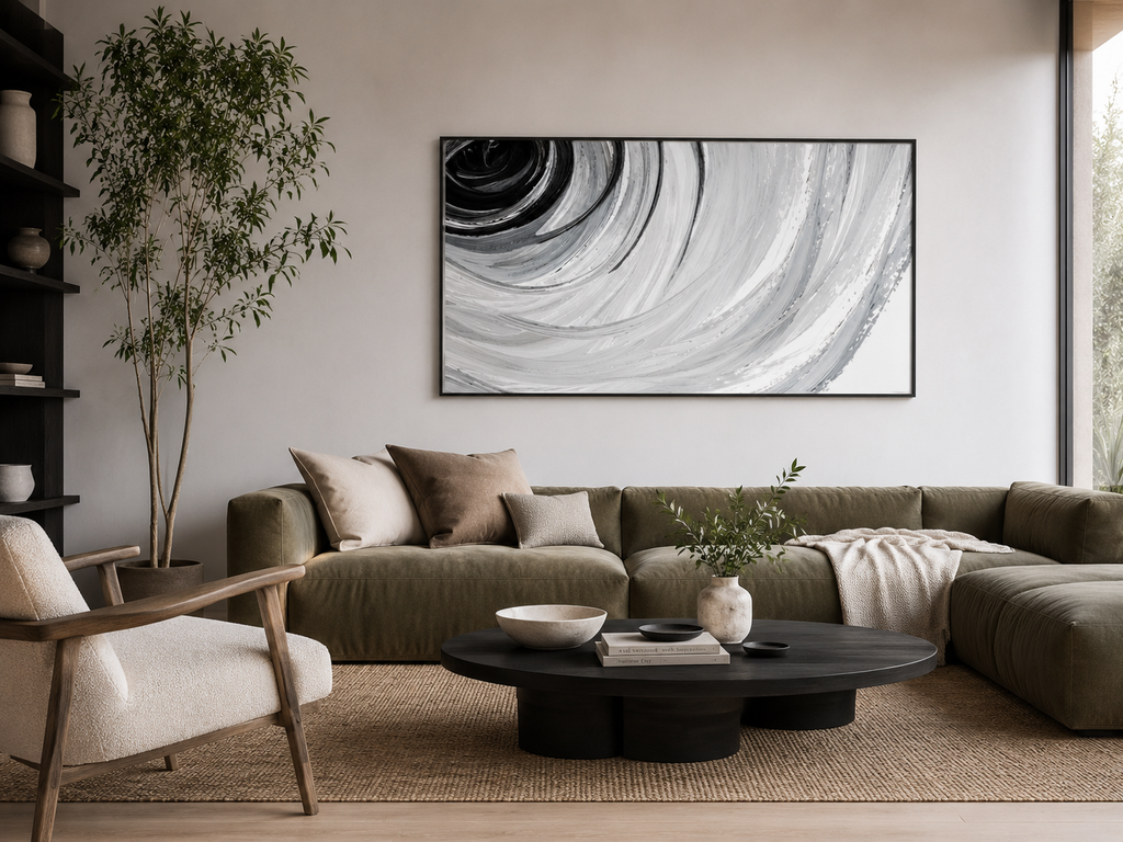 Wall Art flower brush strokes