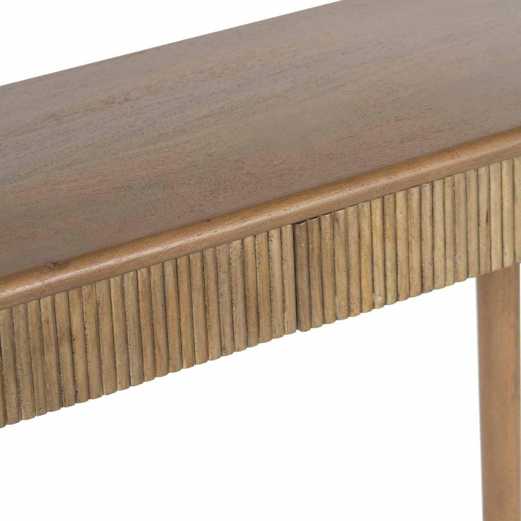 The Virelle Fluted Console in Aged Truffle
