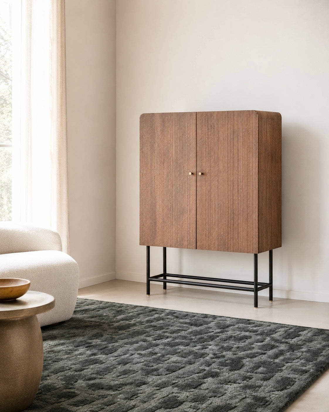 Bella Drinks Cabinet In Nutmeg