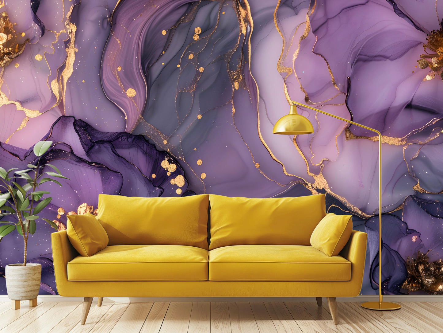 Wallpaper Violet Cyan