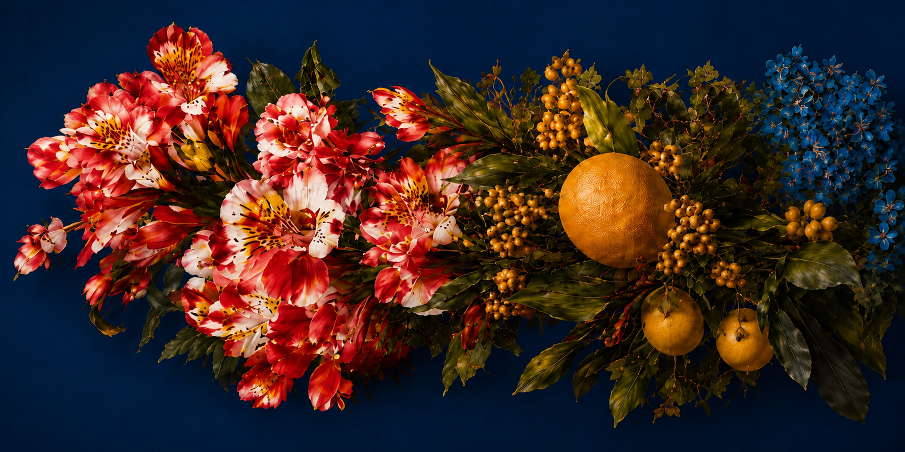 Wallpaper Golden Reverie in Midnight Botanica