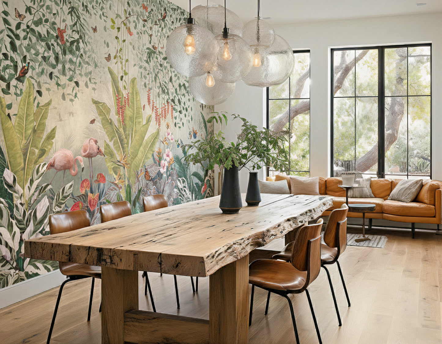 Wallpaper Flamingo Skies