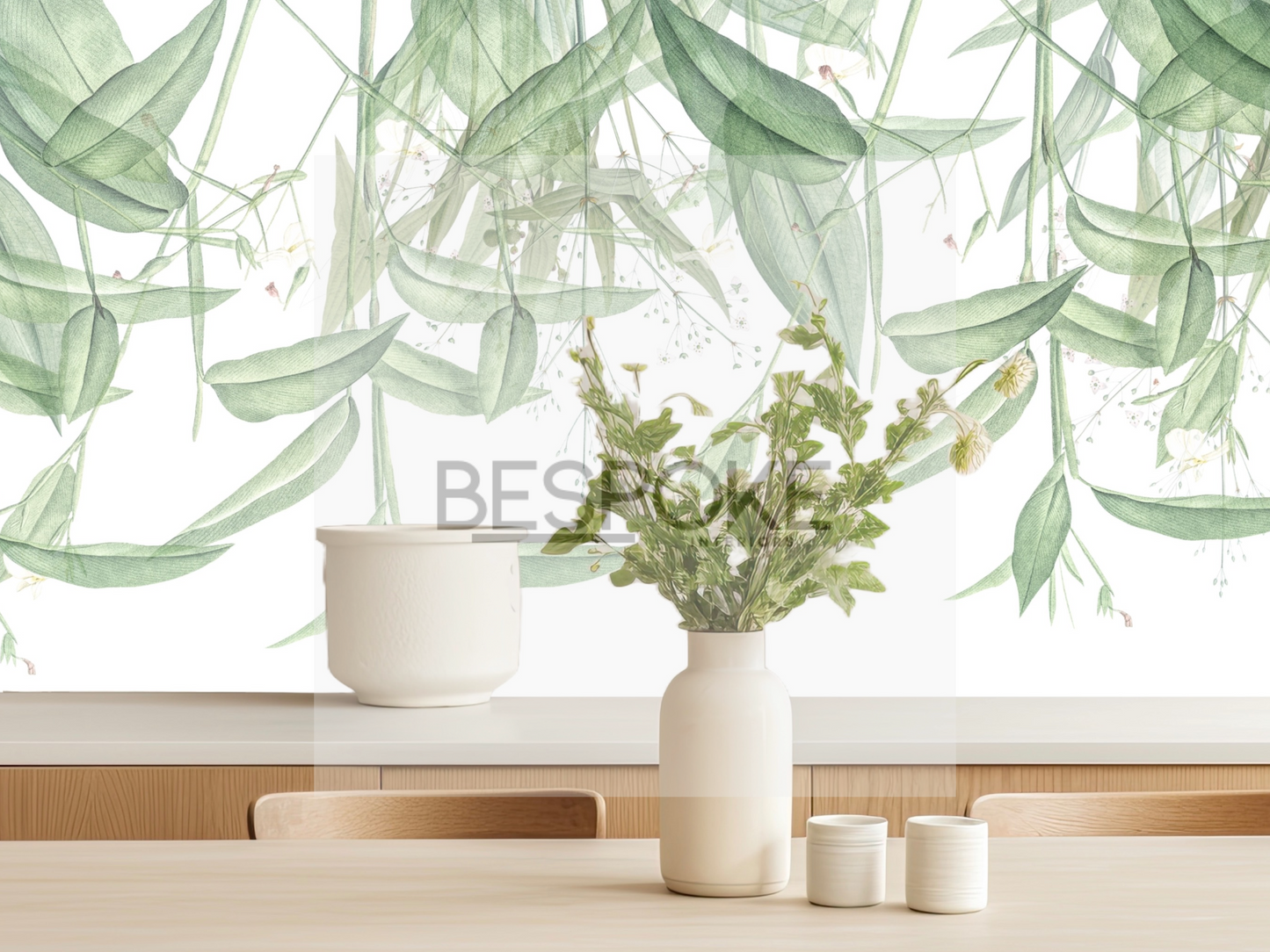 Wallpaper dripping foliage