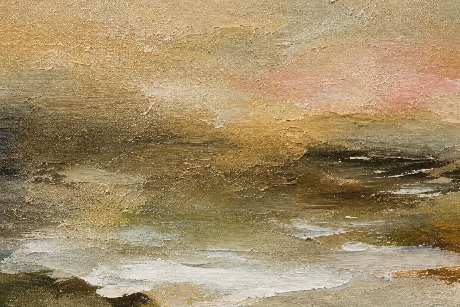 Wall Art Earthlight Echo - Smoked Mocha & Blush