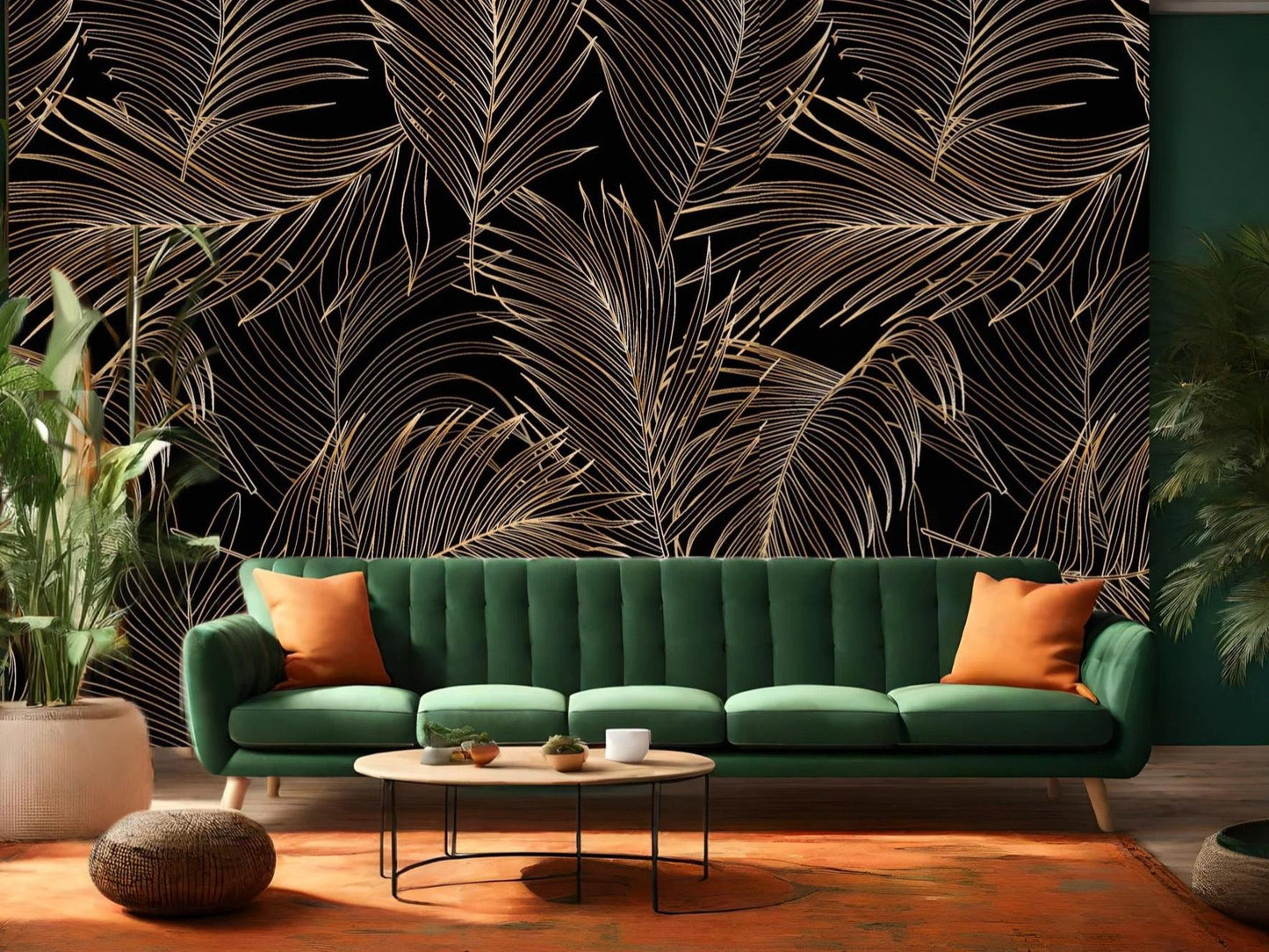 Wallpaper Golden Palm