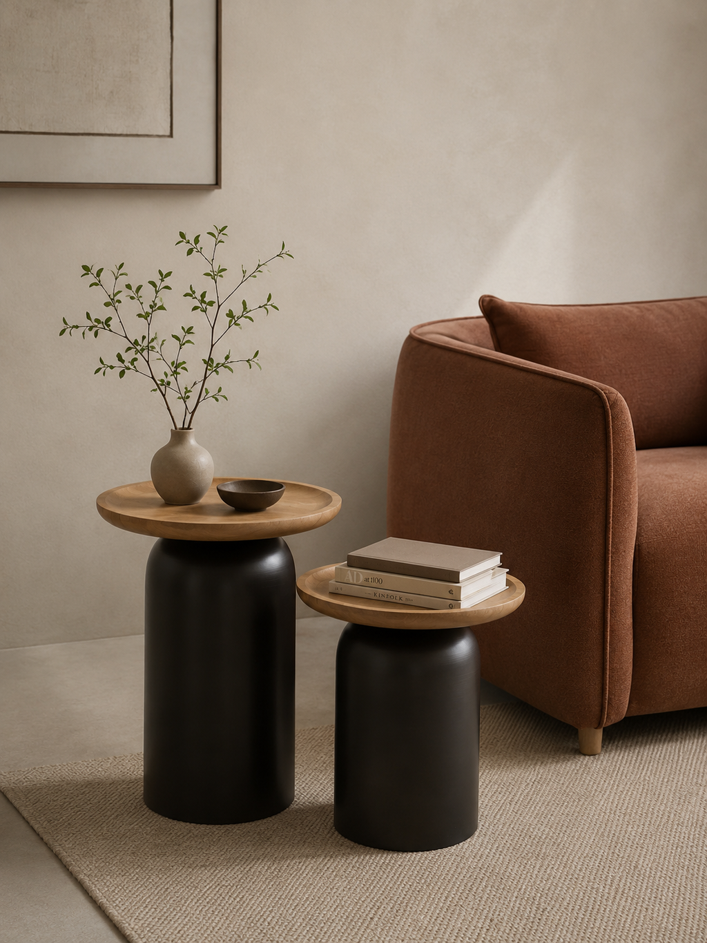 Infinity Side Table in Nutmeg