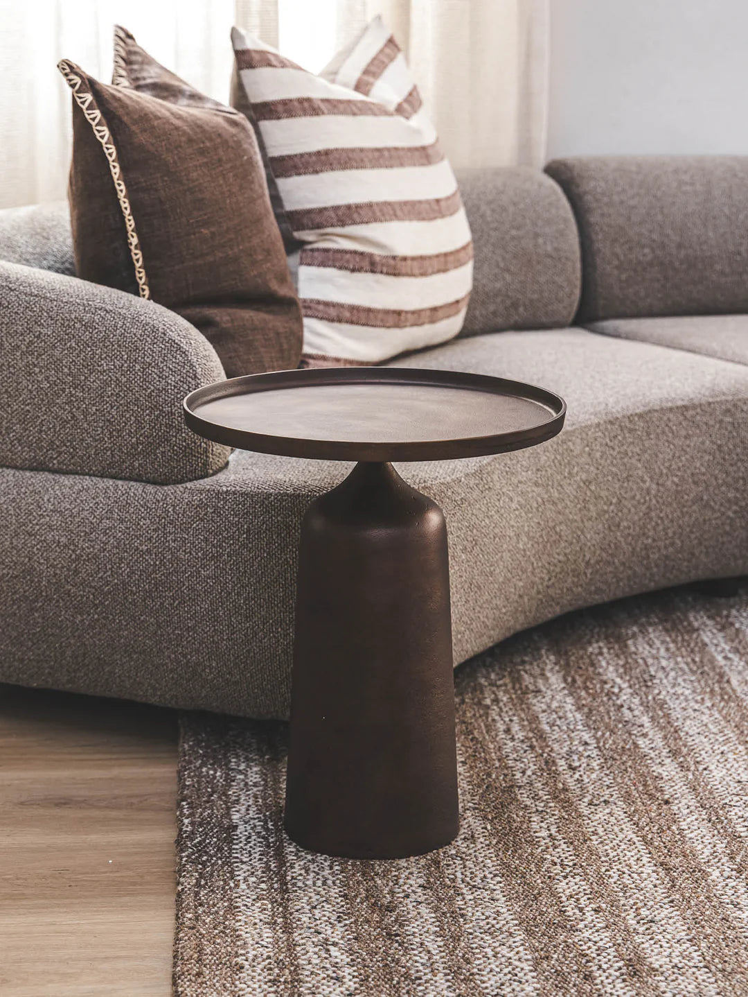 Madeira Side Table in Bronze Age