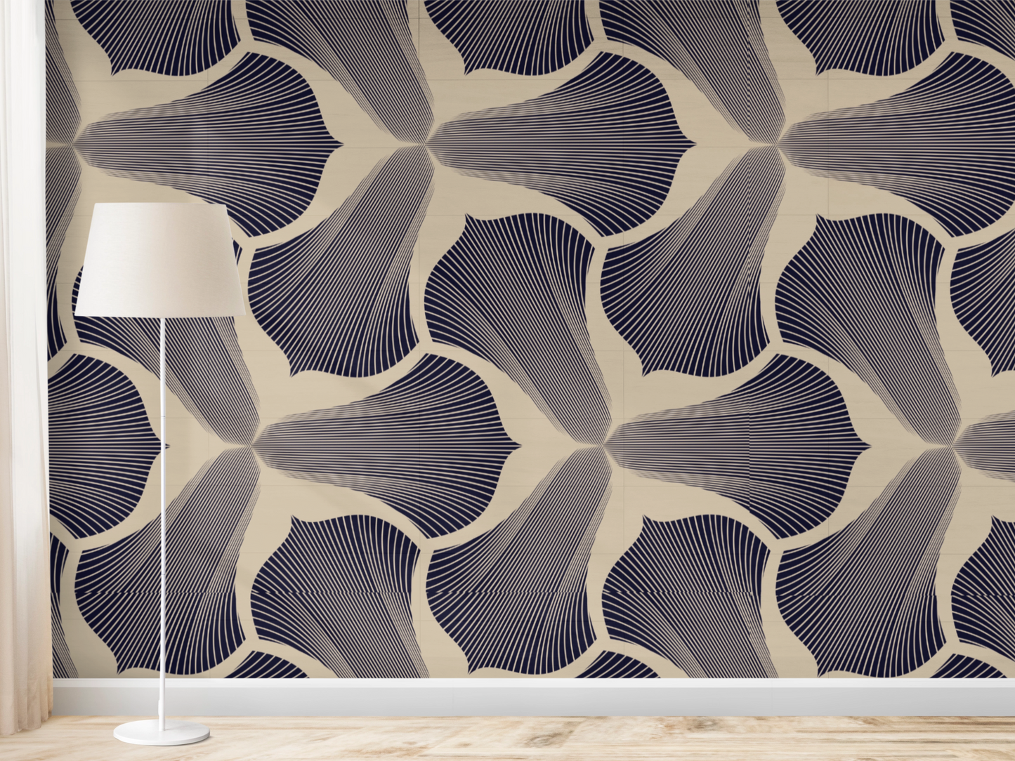 Panelled Wallpaper Petals