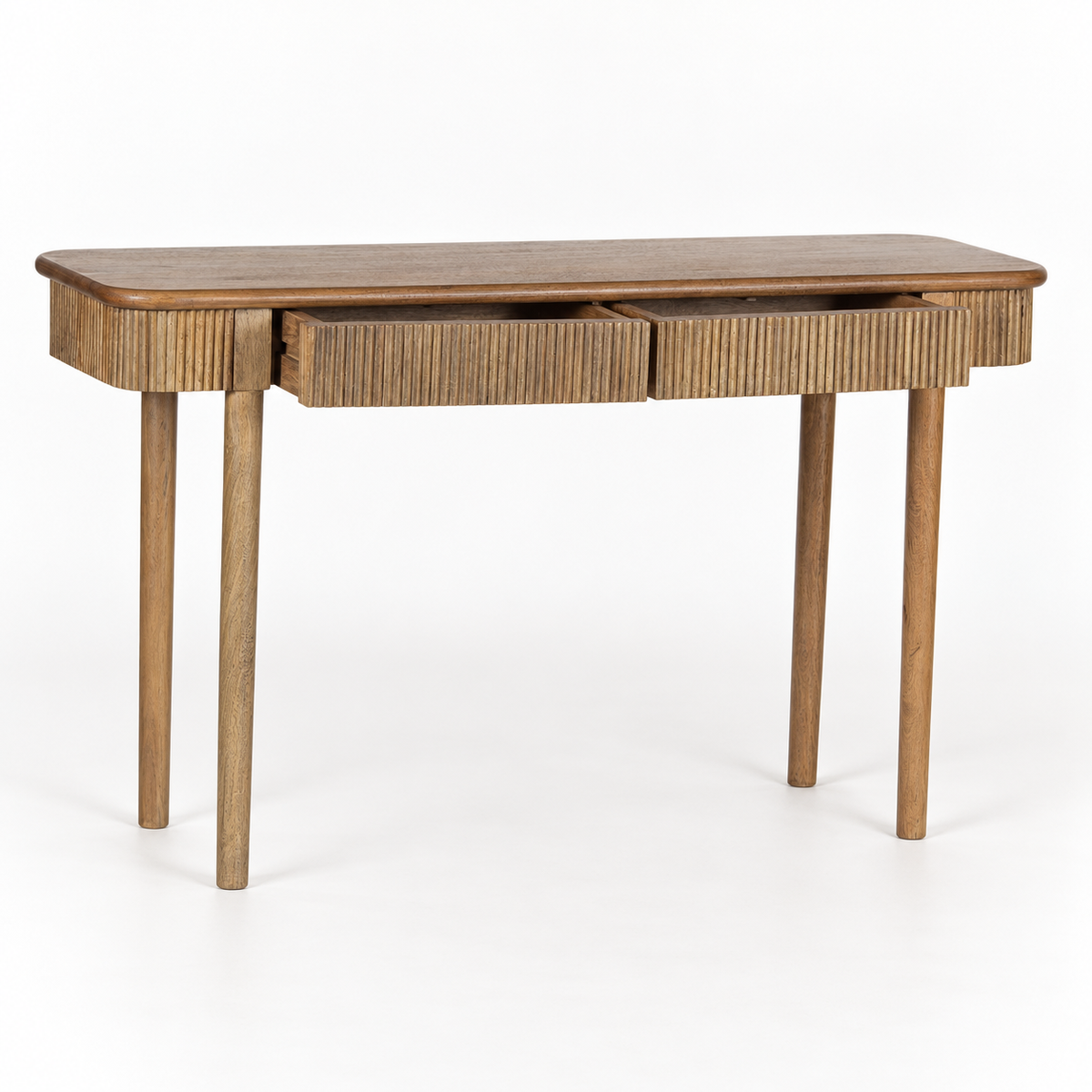 The Virelle Fluted Console in Aged Truffle