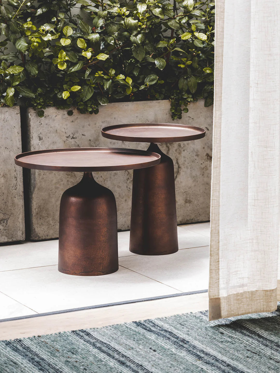 Madeira Side Table in Bronze Age