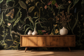 Wallpaper Nocturne Garden in Obsidian